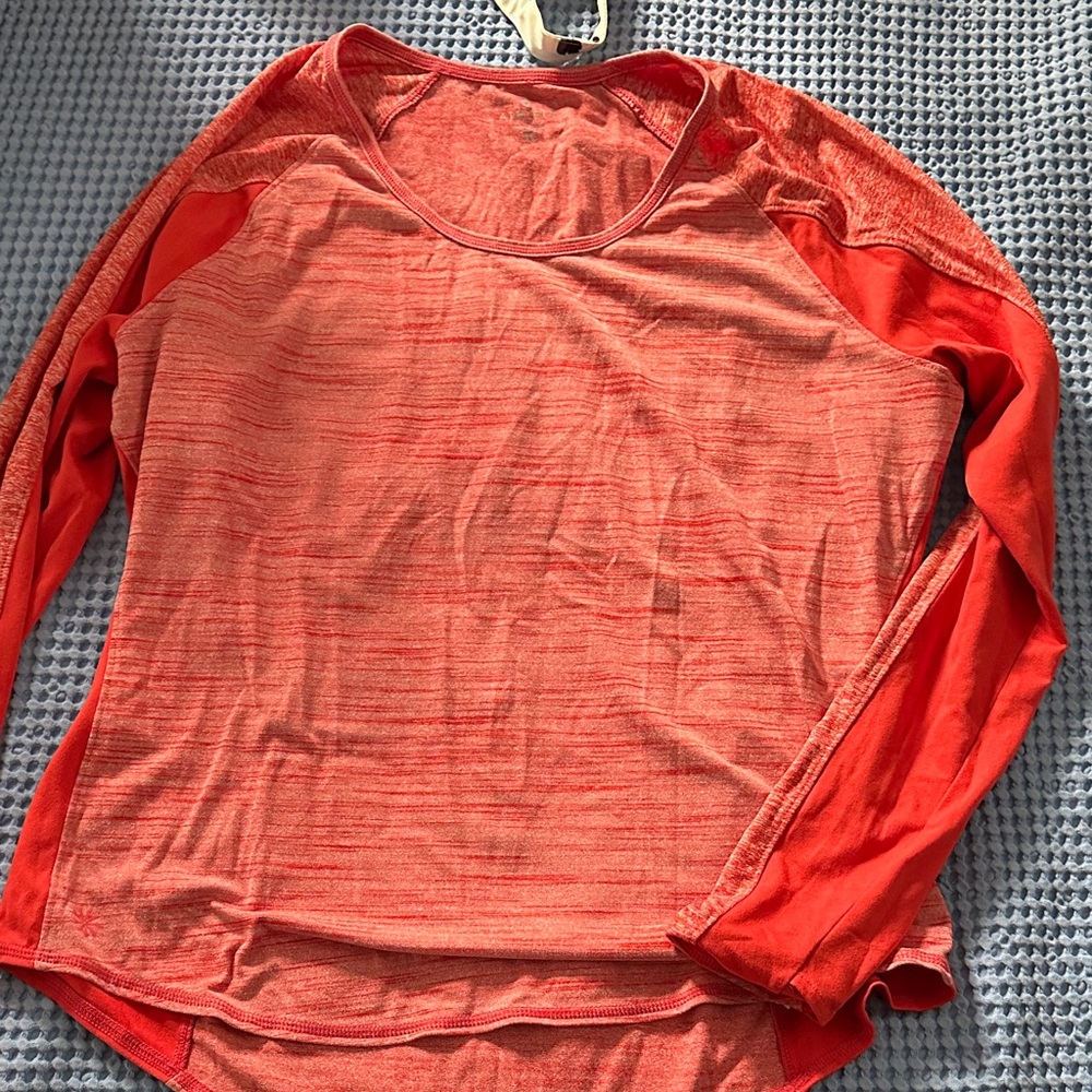 Women's Vibrant Orange Long Sleeve  Athleta Tee